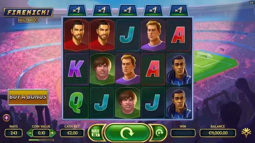 Firekick! Multimax slot screenshot 1