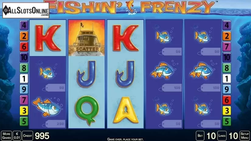 Reel screen. Fishin' Frenzy HD from Merkur