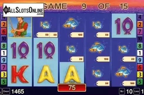 Win screen. Fishin' Frenzy HD from Merkur
