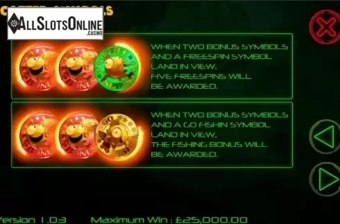 Paytable 3. Fishin' Impossible from Games Warehouse