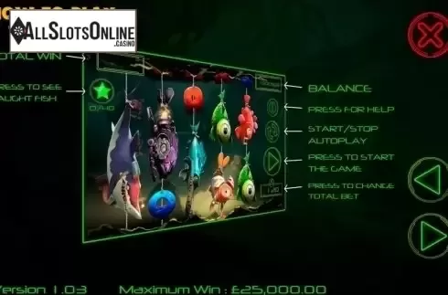 Paytable 4. Fishin' Impossible from Games Warehouse