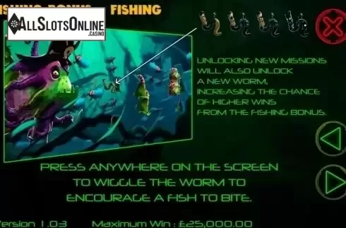 Paytable 8. Fishin' Impossible from Games Warehouse