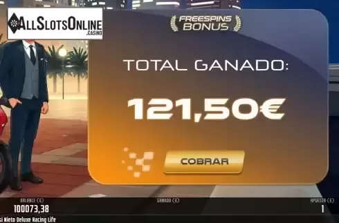 Total Win in Bonus Game Screen