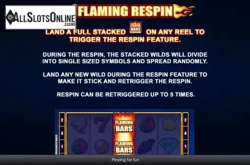 Respin feature screen