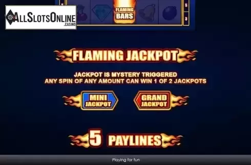 Jackpot screen