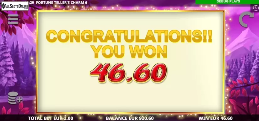Win Free Spins screen