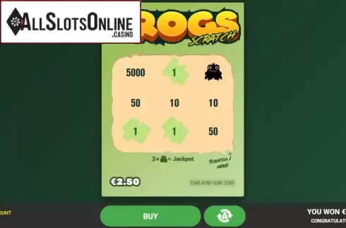 Win Screen 3. Frogs Scratch from Hacksaw Gaming