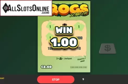 Win Screen 2. Frogs Scratch from Hacksaw Gaming