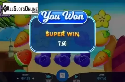 Super Win screen