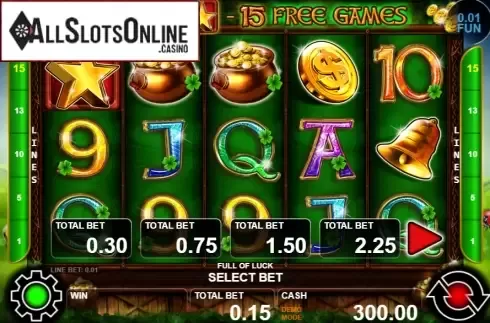 Reel screen. Full Of Luck from Casino Technology