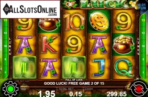 Win screen 2. Full Of Luck from Casino Technology