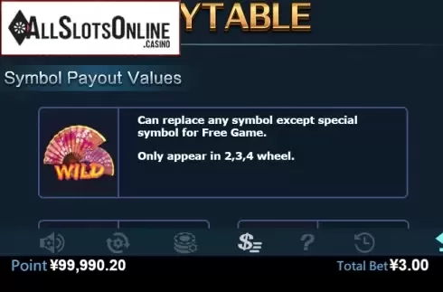 Paytable 1. Geisha (Virtual Tech) from Virtual Tech