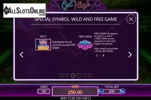 Paytable 3. Get High from Dragoon Soft