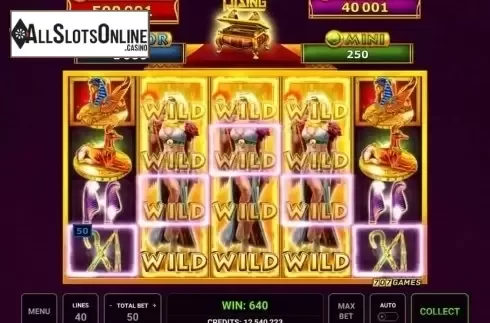 Game Screen. Goddess Rising from Greentube