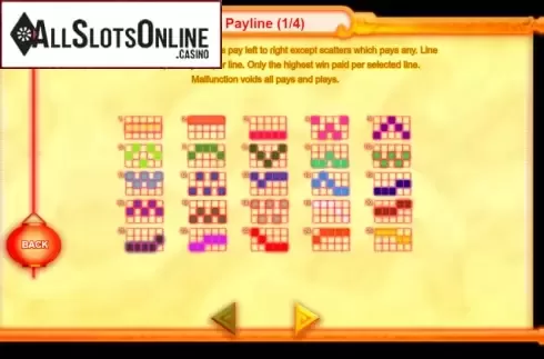 Paytable. God of Fortune (Triple Profits Games) from Triple Profits Games