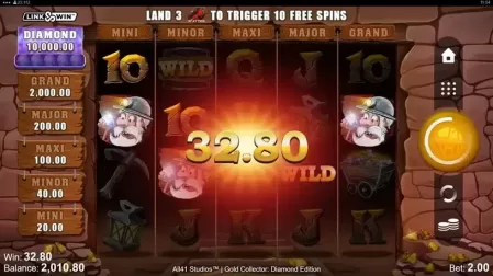 Gold Collector: Diamond Edition slot screenshot 2