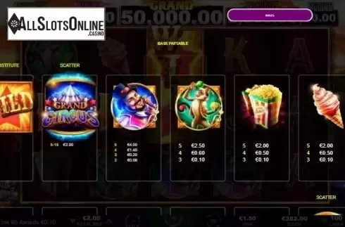 Paytable 1