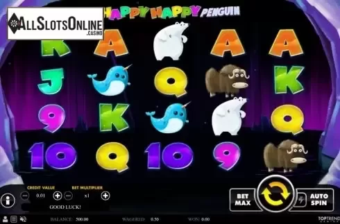 Reel Screen. Happy Happy Penguin from TOP TREND GAMING