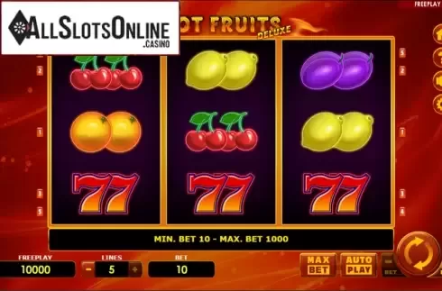 Reel Screen. Hot Fruits Deluxe (Amatic Industries) from Amatic Industries