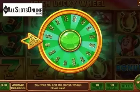 Bonus Game screen