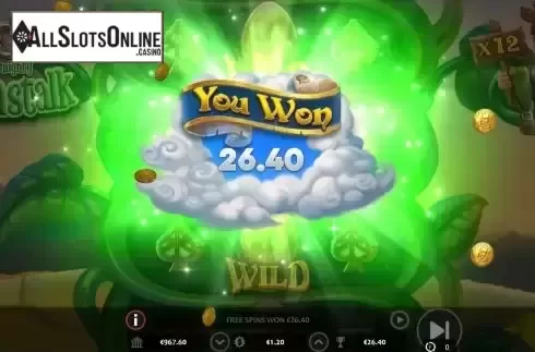 Win Free Spins screen