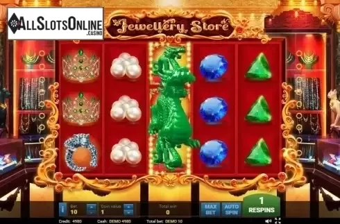 Expanding Sympbols screen. Jewellery Store from Evoplay Entertainment