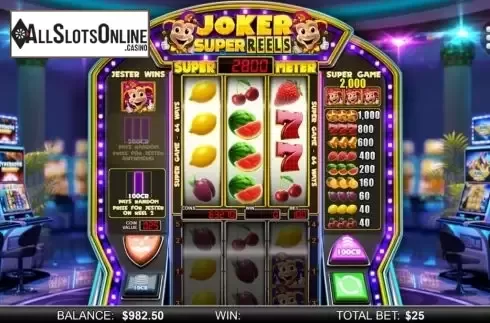 Game Screen 3. Joker Super Reels from Reel Play