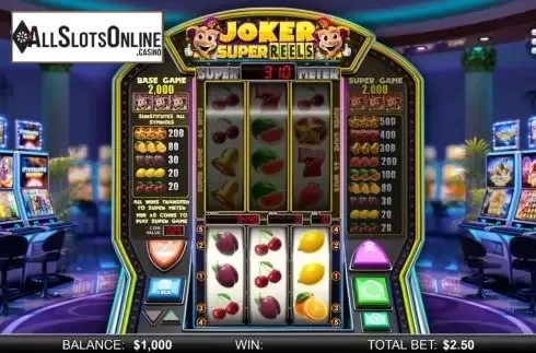 Game Screen 1. Joker Super Reels from Reel Play