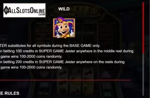 Game Rules 1. Joker Super Reels from Reel Play