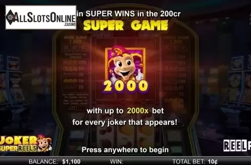 Start Screen. Joker Super Reels from Reel Play