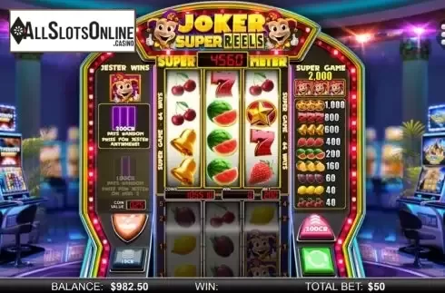 Game Screen 4. Joker Super Reels from Reel Play