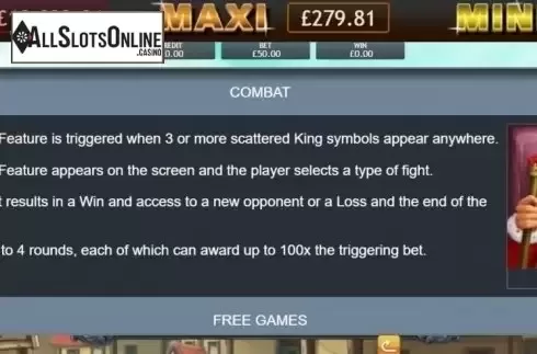 Combat. Kingdom of Cash Jackpot from Eyecon