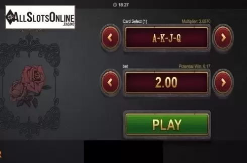 Game Screen. King of Roses from Betixon