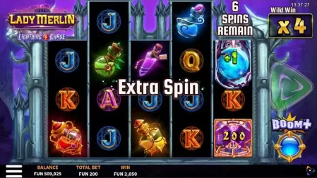 Lady Merlin Lightning Chase slot screenshot 5