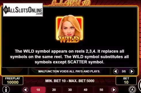 Game Features screen