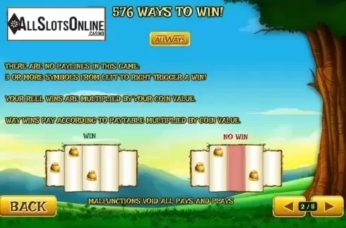 Paytable 2. Land of Gold (Playtech) from Playtech