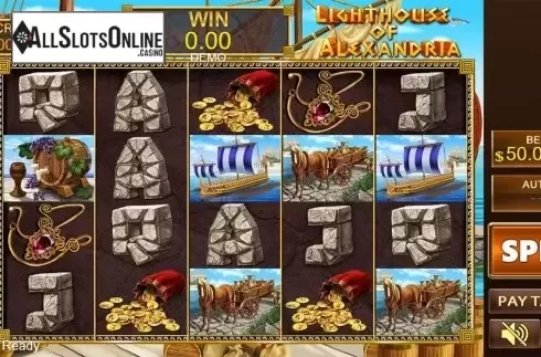 Reels screen. Lighthouse of Alexandria from PlayStar