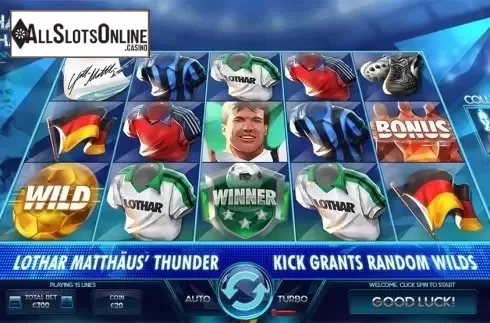 Reels screen. Lothar Matthäus Be a Winner from Skywind Group