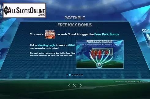 Paytable 2. Lothar Matthäus Be a Winner from Skywind Group