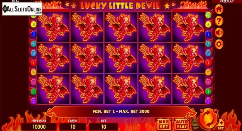 Reels screen. Lucky Little Devil (Amatic) from Amatic Industries