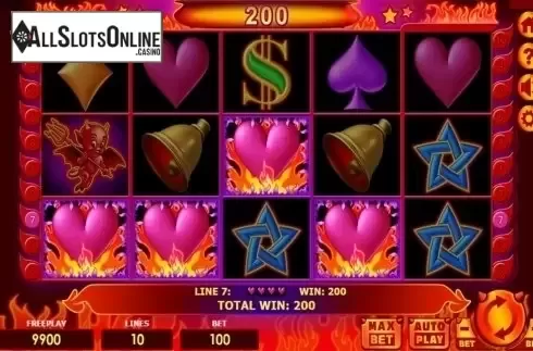 Respin screen. Lucky Little Devil (Amatic) from Amatic Industries