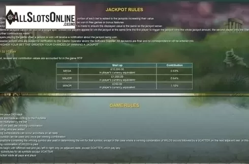 Paytable 3. Medusa 2 Jackpot from NextGen
