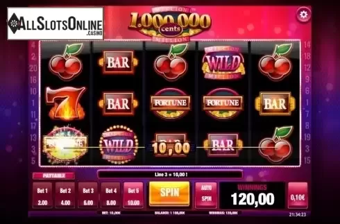 Win Screen . Million Cents from iSoftBet