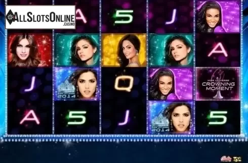 Game Workflow screen. Miss Universe Crowning Moment from High 5 Games