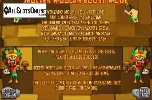 Paytable 2. Molten Moolah from Saucify