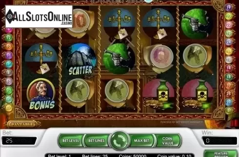 Game Workflow screen. Mystery at the Mansion from NetEnt