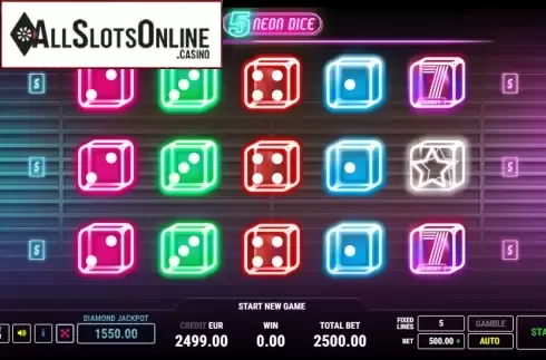 Reel Screen. Neon Dice 5 from Fazi