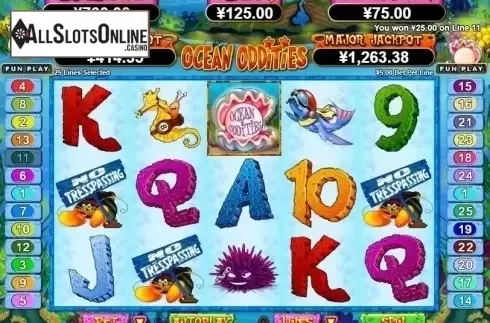 Win Screen. Ocean Oddities from RTG