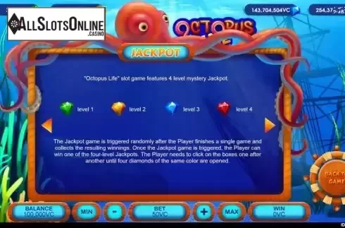Progressive Jackpot Game screen