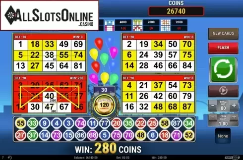 Win Screen. Park Bingo from Play'n Go